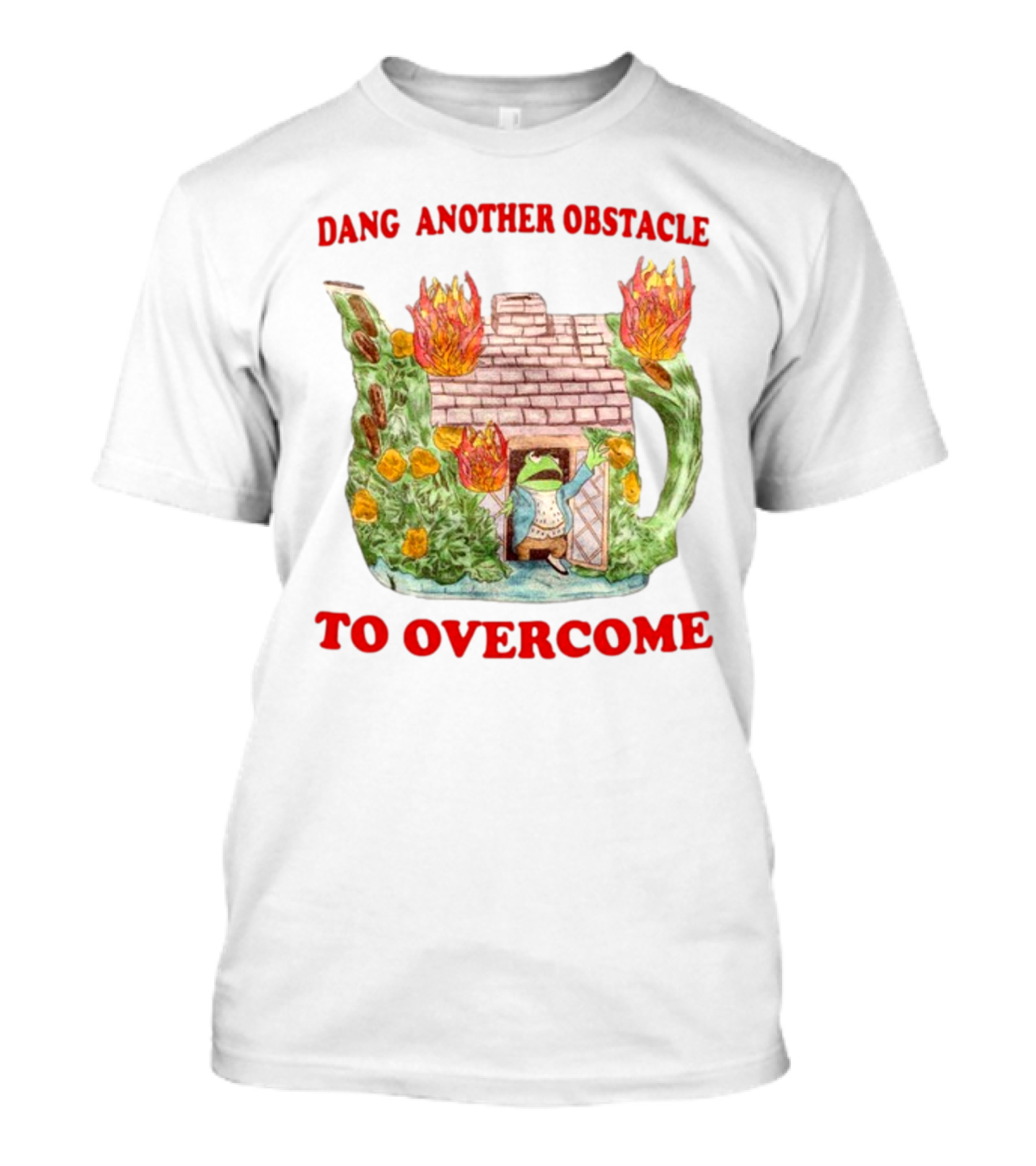Dang Another Obstacle To Overcome Frog In Burning Teapot House T-Shirt