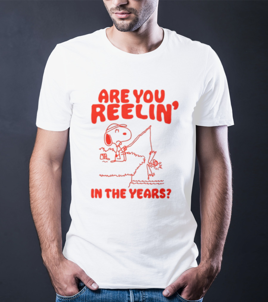 Snoopy Fishing 'Are You Reelin' In The Years?' T-Shirt