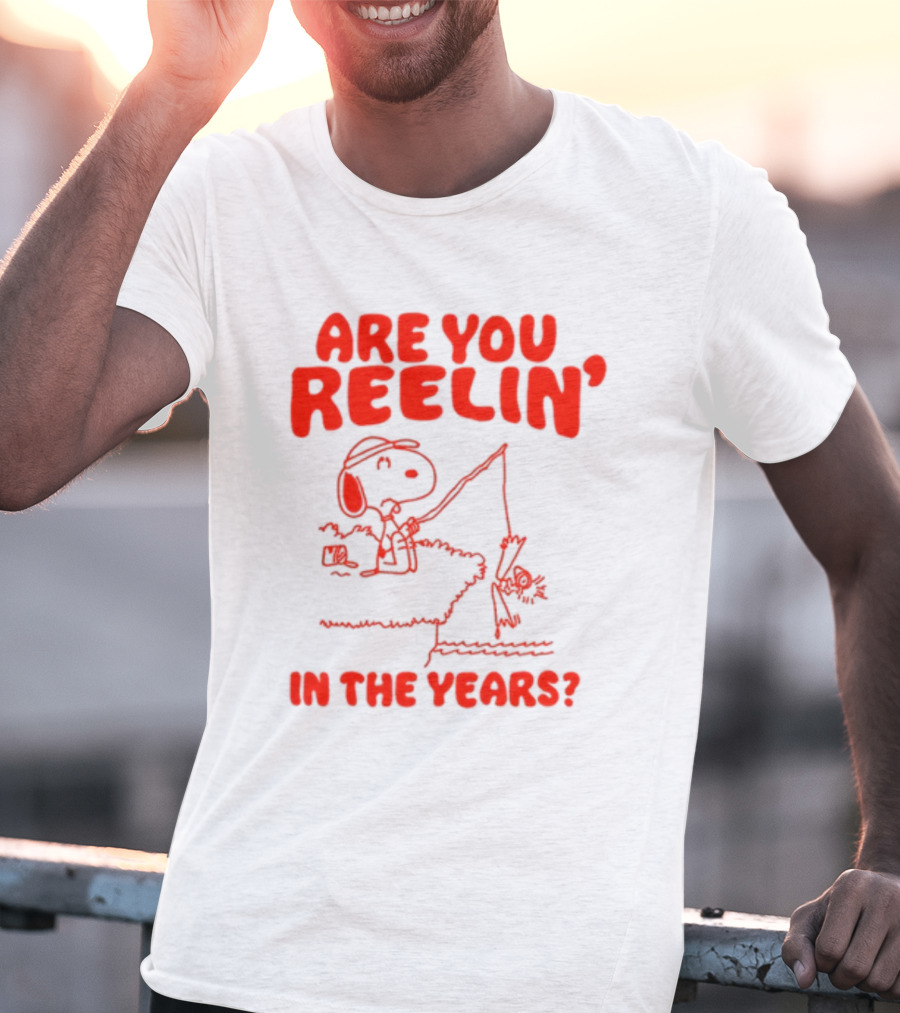 Snoopy Fishing 'Are You Reelin' In The Years?' T-Shirt
