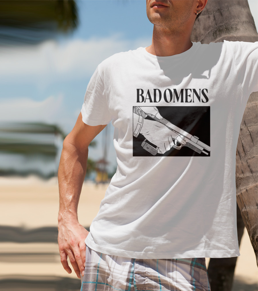 Bad Omens What's The Difference Between A God And Gun Hands Holding Gun T-Shirt