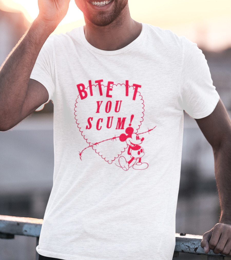 Bite It You Scum Mouse Barbed Wire T-Shirt