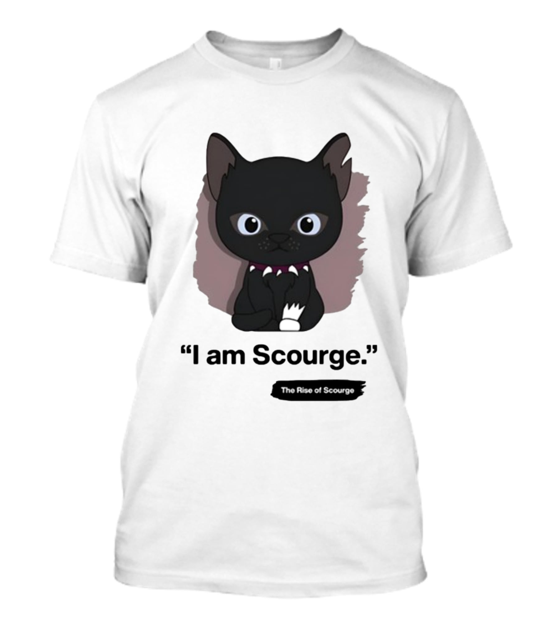 I Am Scourge The Rise Of Scourge Black Cat With Spiked Collar T-Shirt