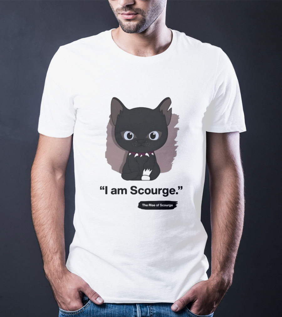 I Am Scourge The Rise Of Scourge Black Cat With Spiked Collar T-Shirt