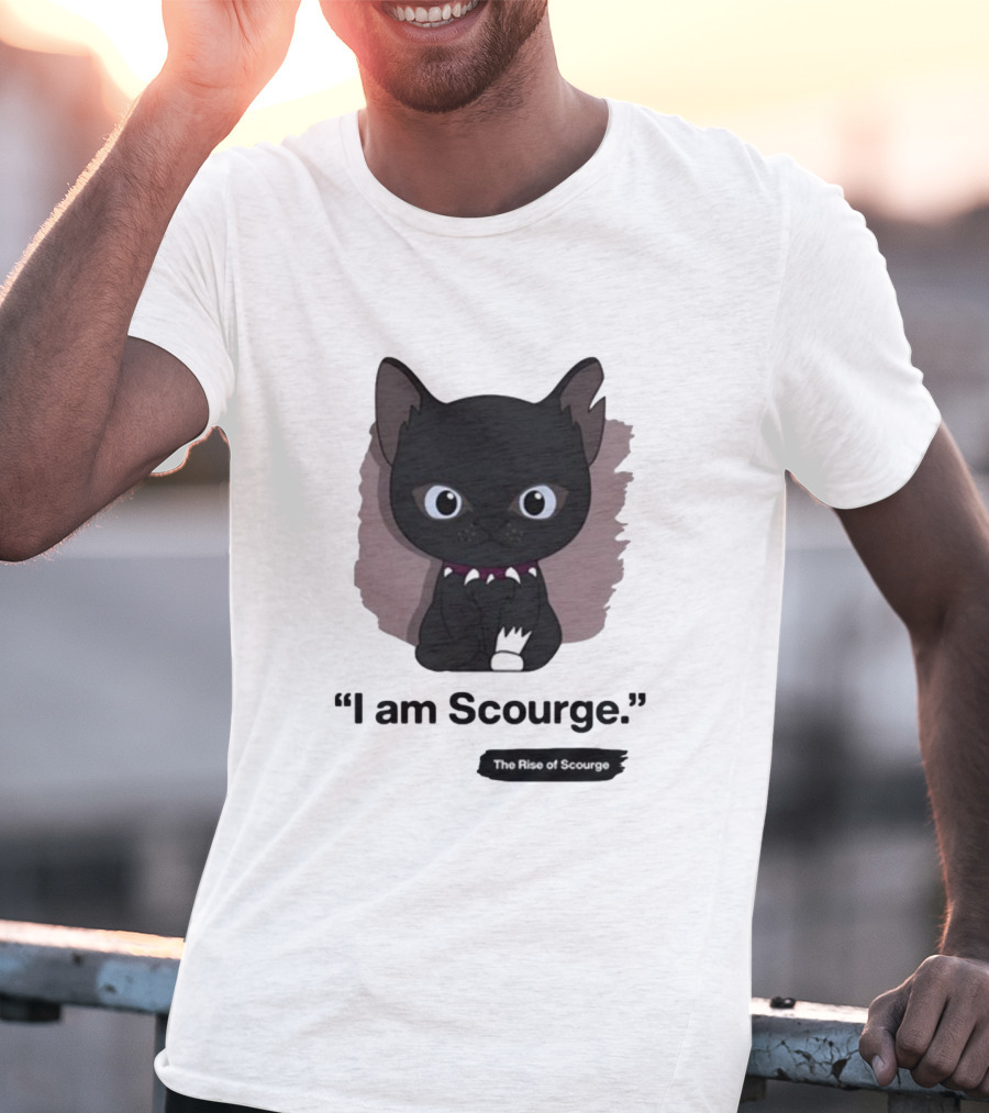 I Am Scourge The Rise Of Scourge Black Cat With Spiked Collar T-Shirt