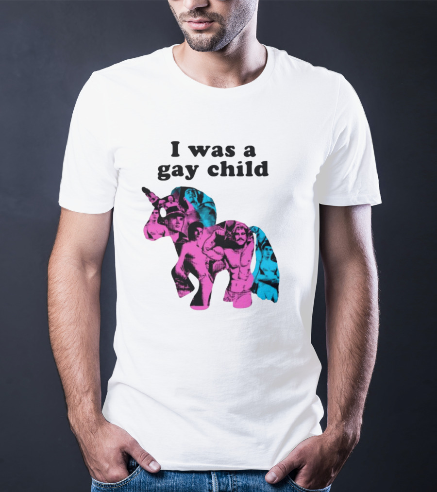 AndrewSylvesr Adrianandshane I Was A Gay Child Unicorn Collage T-Shirt