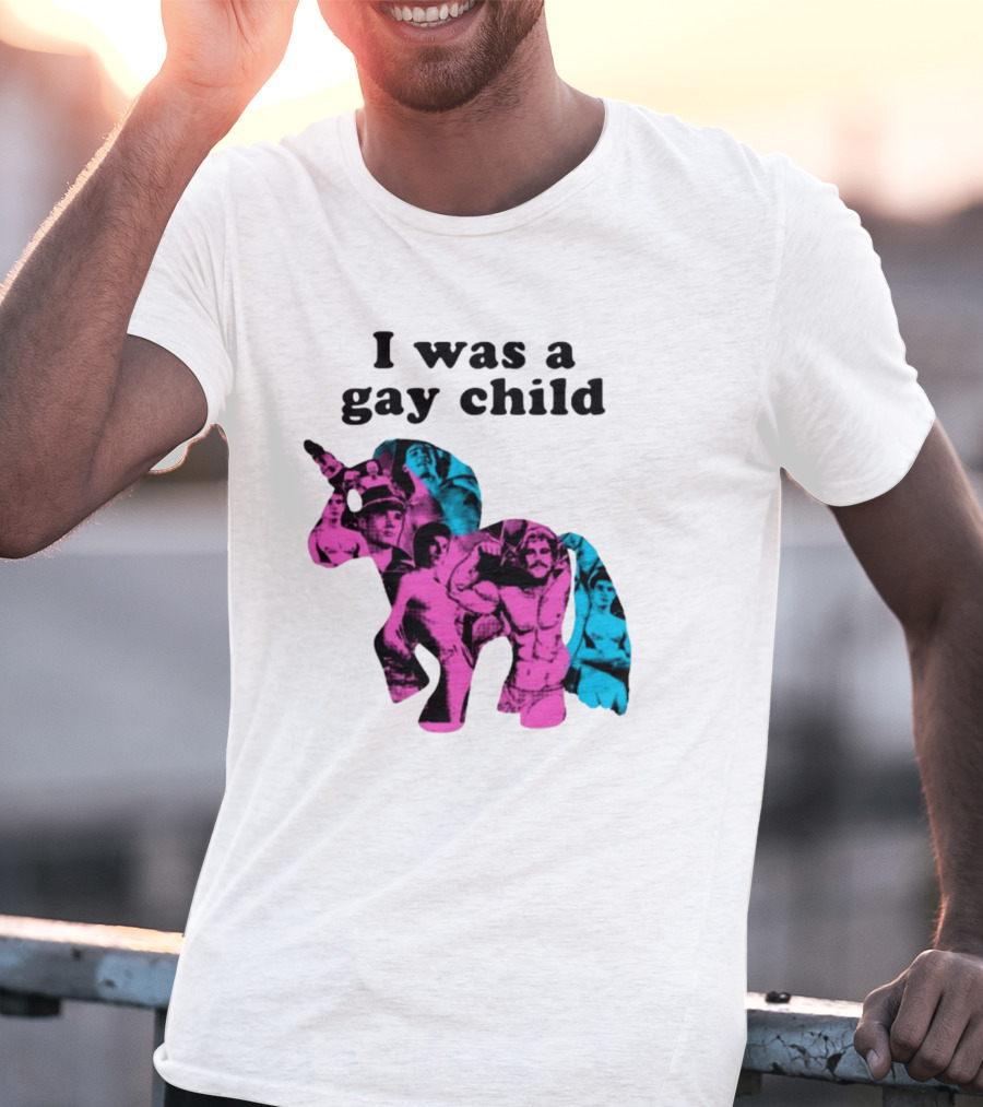 AndrewSylvesr Adrianandshane I Was A Gay Child Unicorn Collage T-Shirt