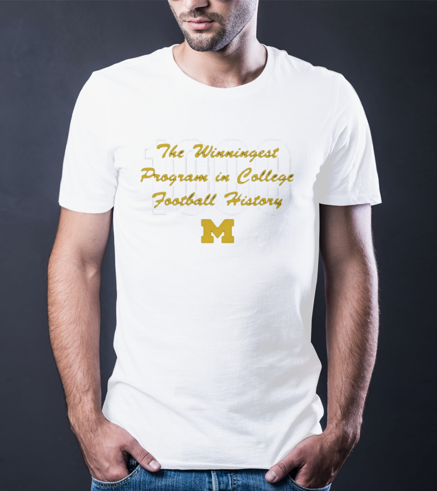Maize N Brew 1000 The Winningest Program In College Football History M T-Shirt