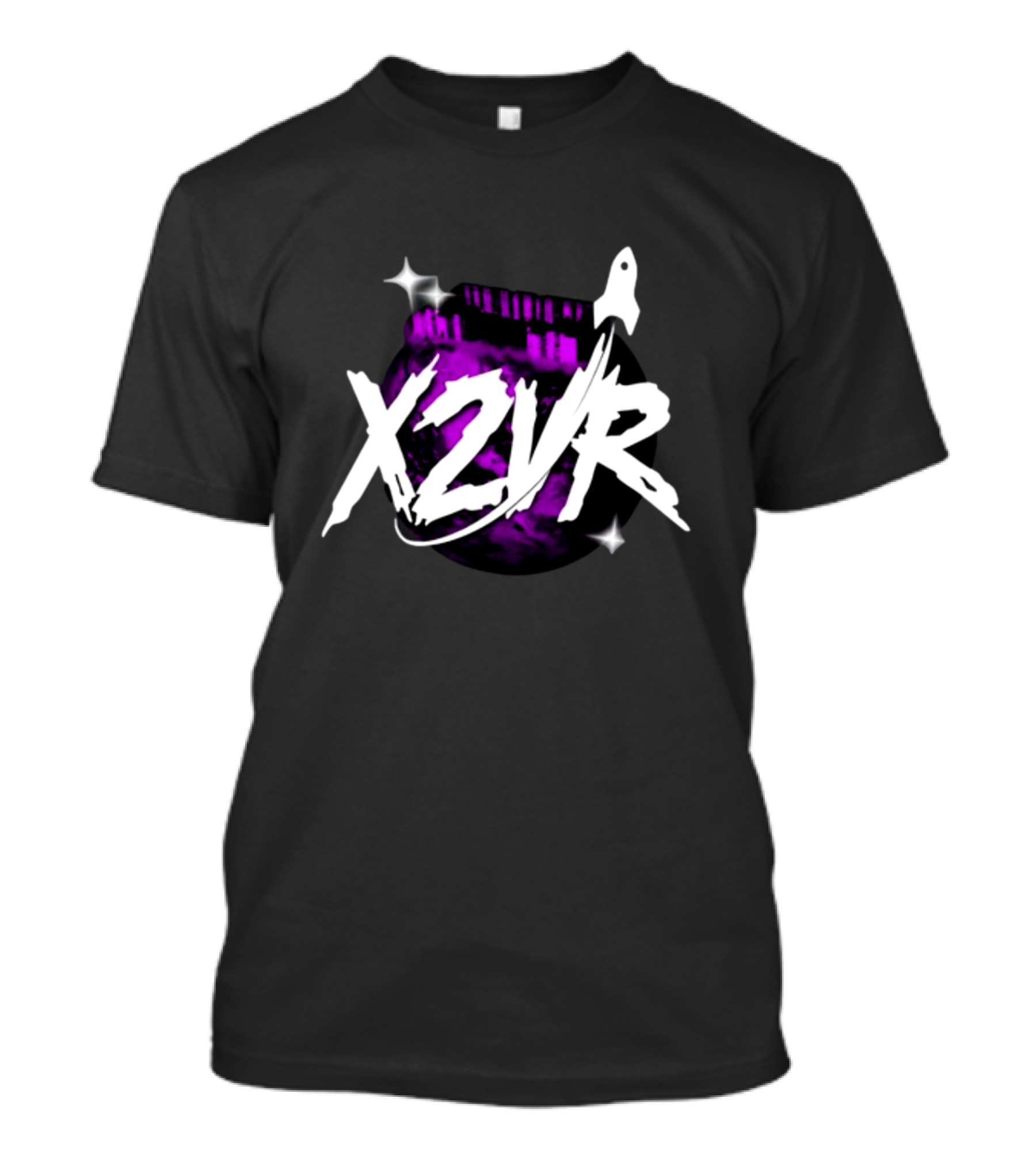 X2vr Black Purple Rocket Colosseum T-Shirt