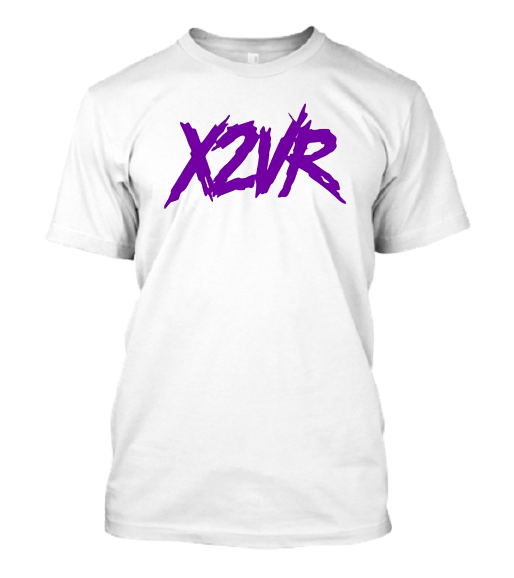 X2vr Grunge Purple Distressed Brushstroke T-Shirt