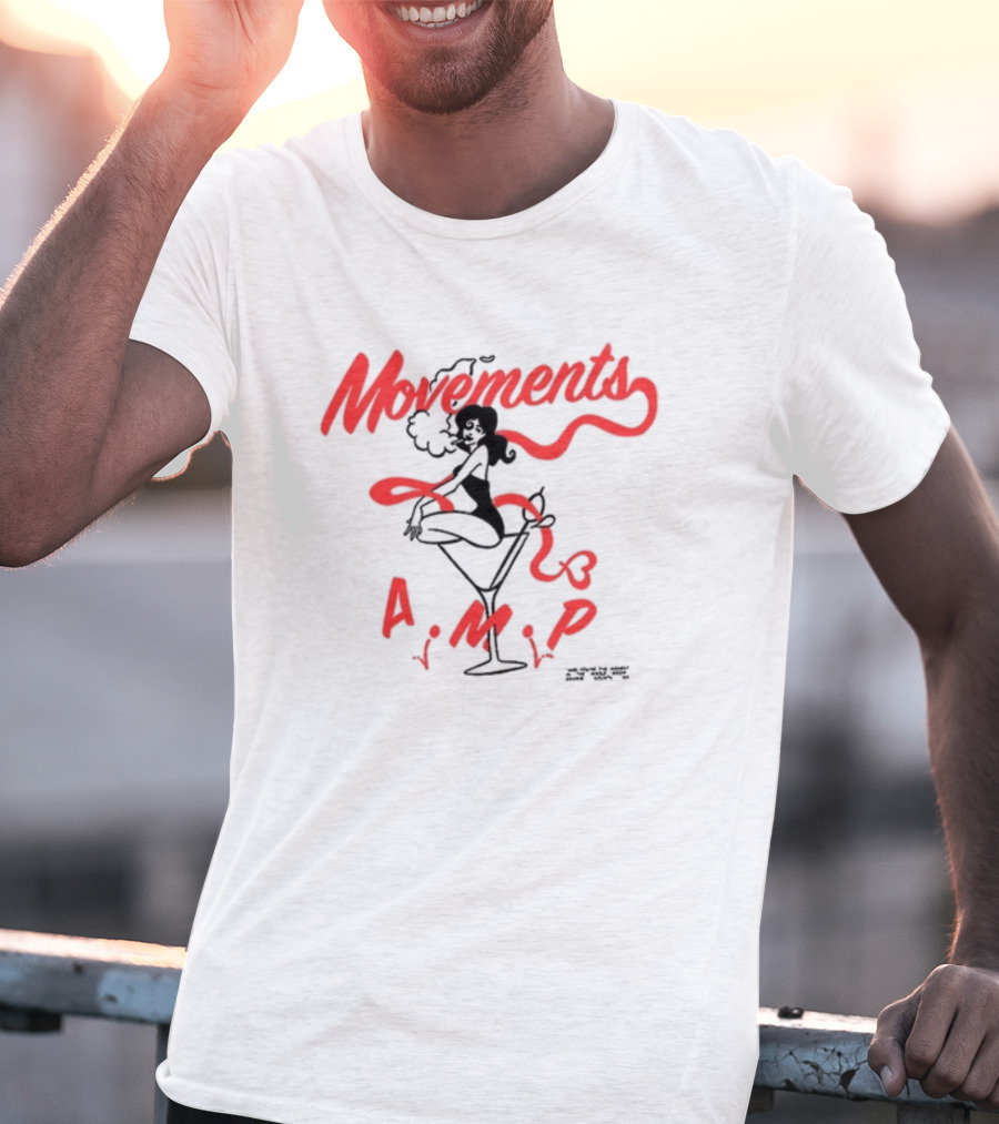 Movements A.M.P Vintage Cocktail Pin-Up Vibe T-Shirt