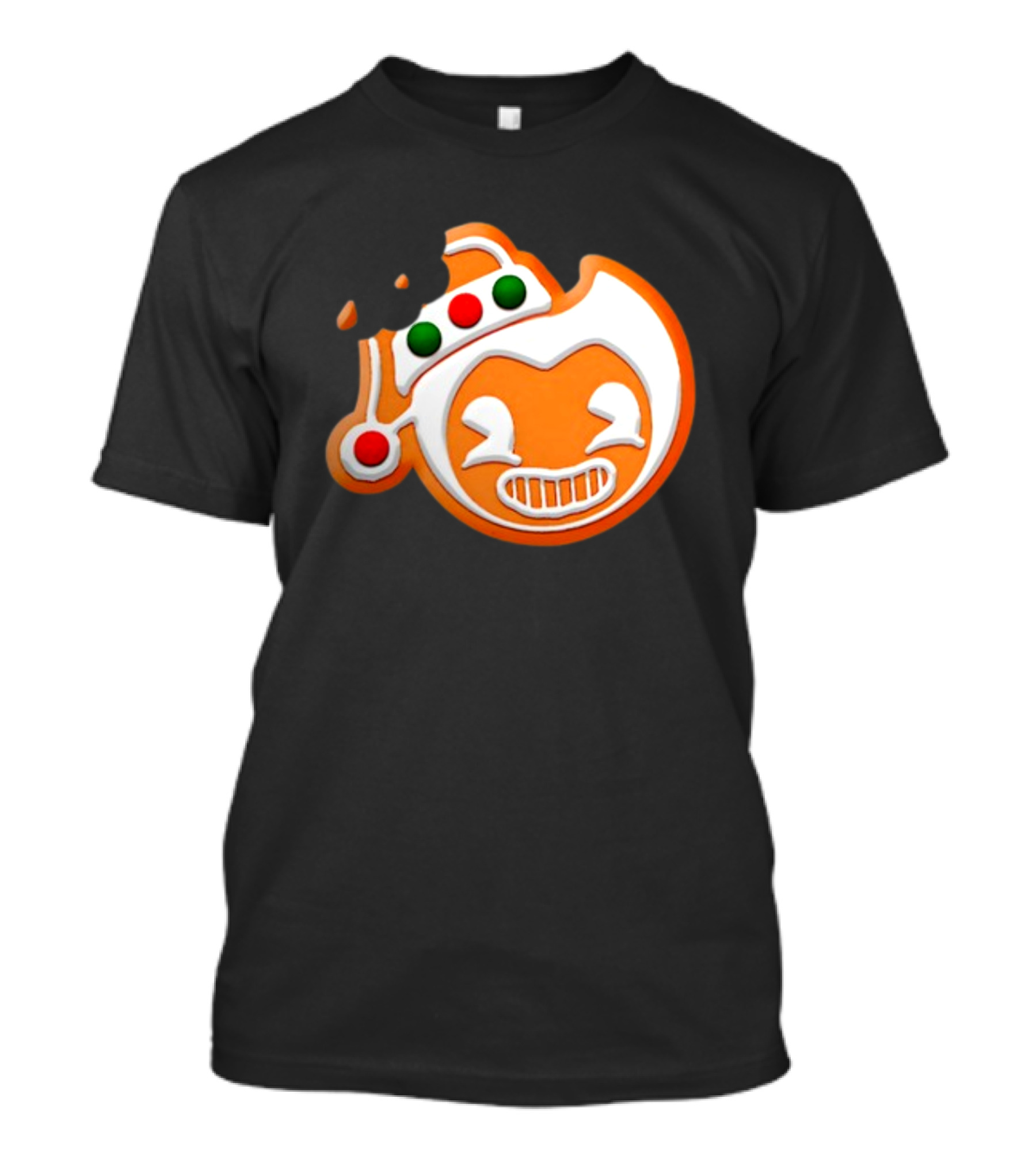 Bendy Gingerbread Christmas Cookie Bite T-Shirt