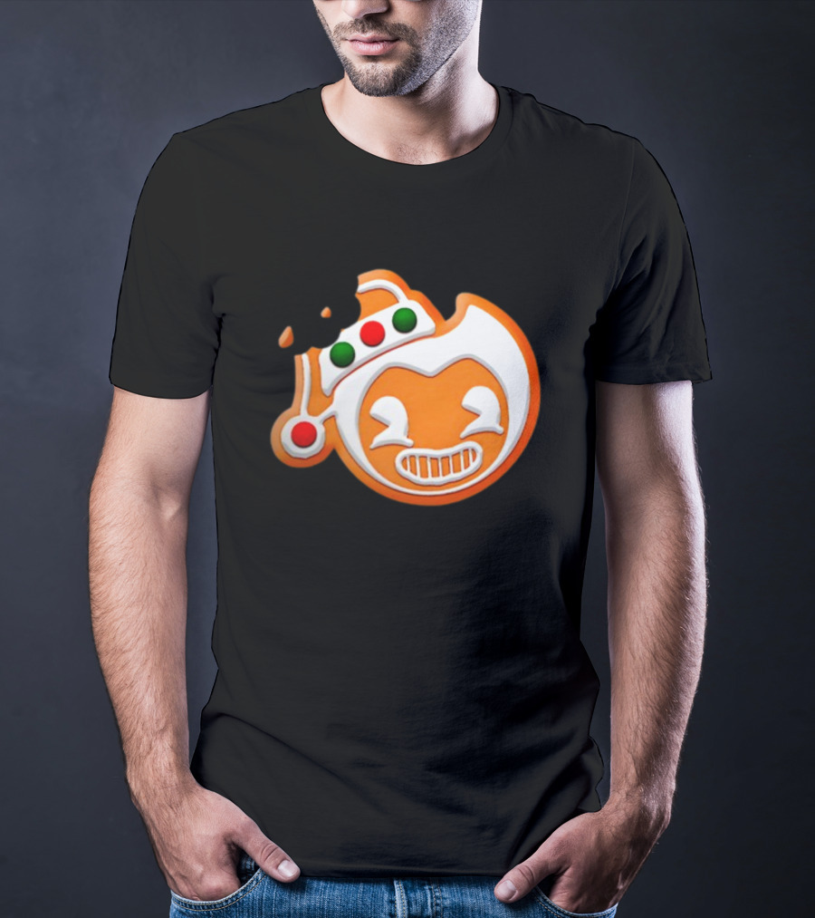 Bendy Gingerbread Christmas Cookie Bite T-Shirt