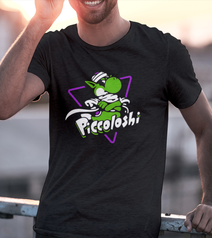 Piccoloshi 2.0 Sharkrobot Yoshi Dragonball Z Fusion Character T-Shirt