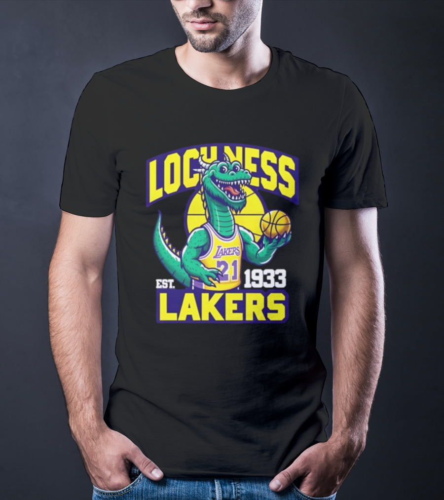 Loch Ness Lakers Basketball Dinosaur Est 1933 T-Shirt