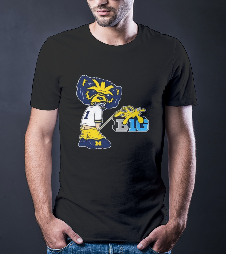 MI Big 10 Wolverine Parody Mascot T-Shirt