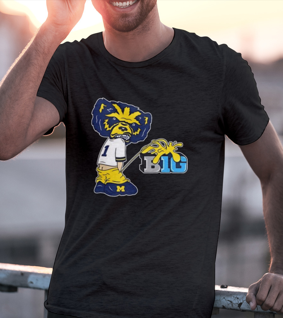 MI Big 10 Wolverine Parody Mascot T-Shirt