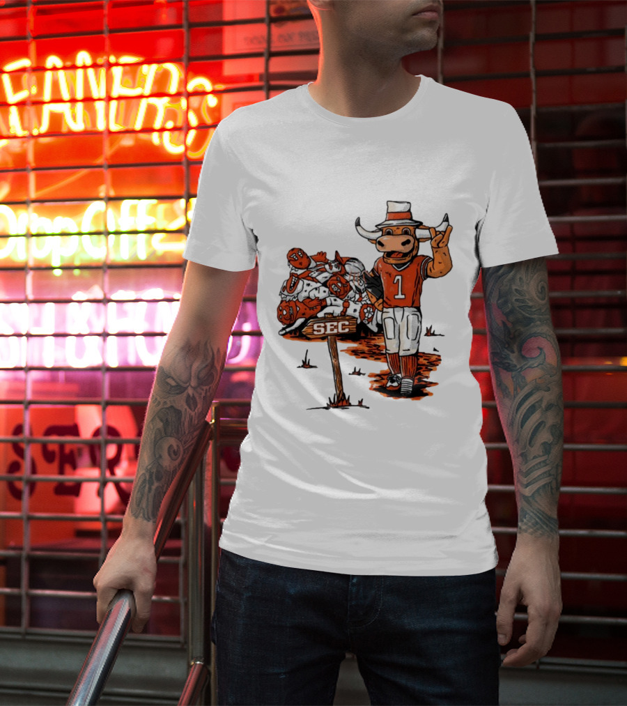 Longhorn Mascot SEC Conference Champs Drawing T-Shirt