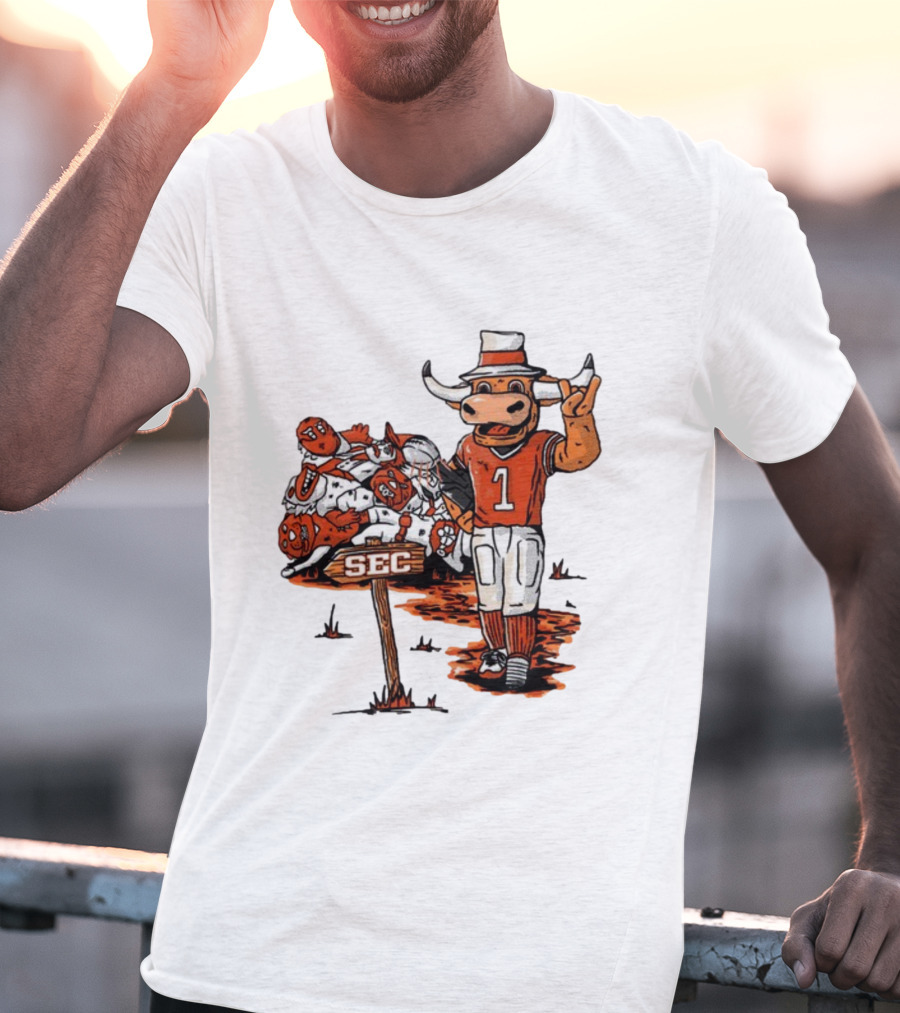 Longhorn Mascot SEC Conference Champs Drawing T-Shirt