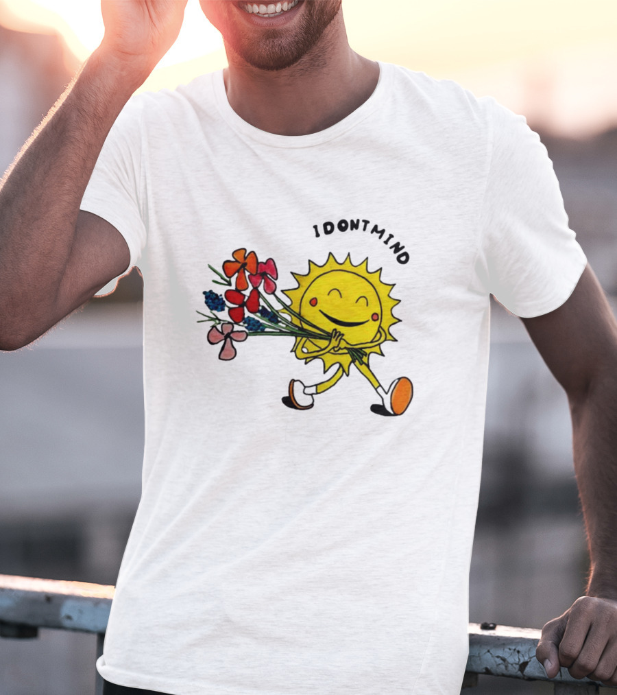Idontmind Sunshine Carrying Colorful Flowers T-Shirt