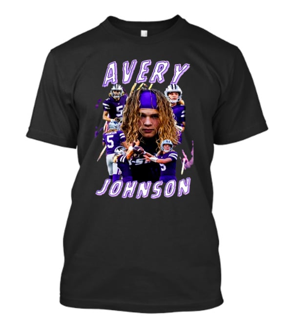 Avery Johnson Football Player Purple Jersey Action Images T-Shirt