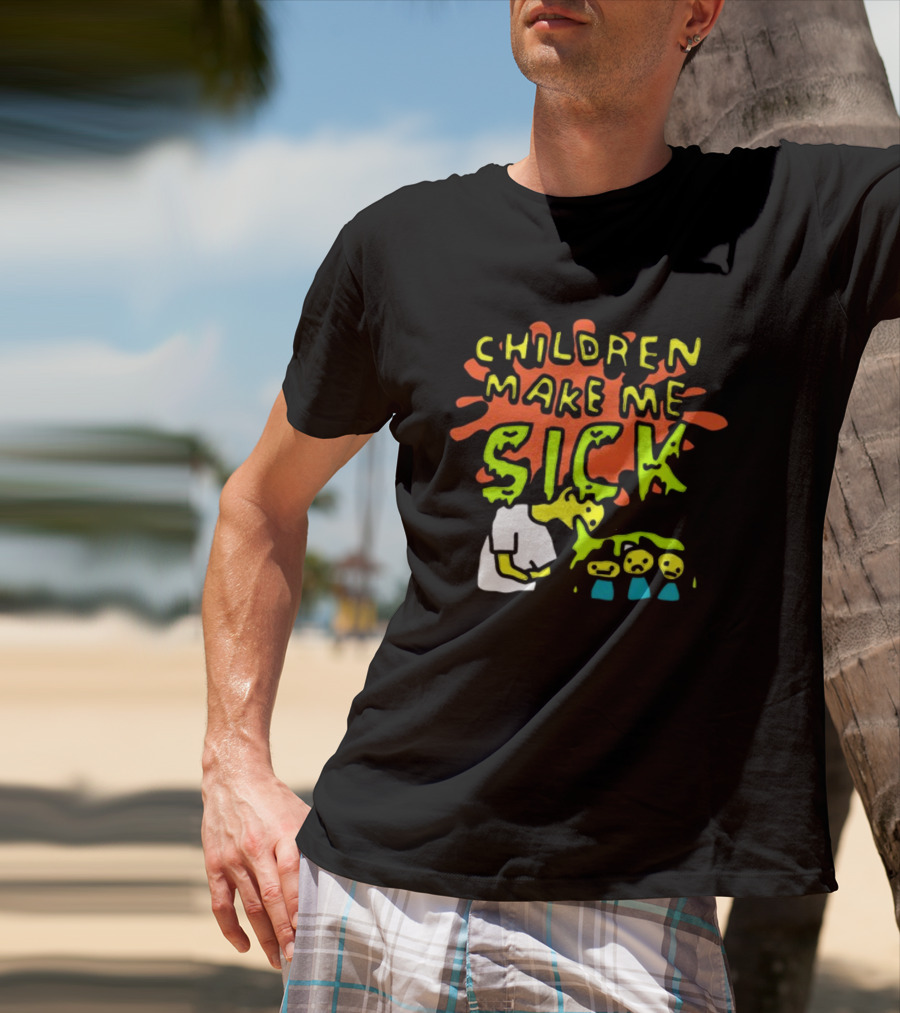 CHILDREN MAKE ME SICK Comic T-Shirt