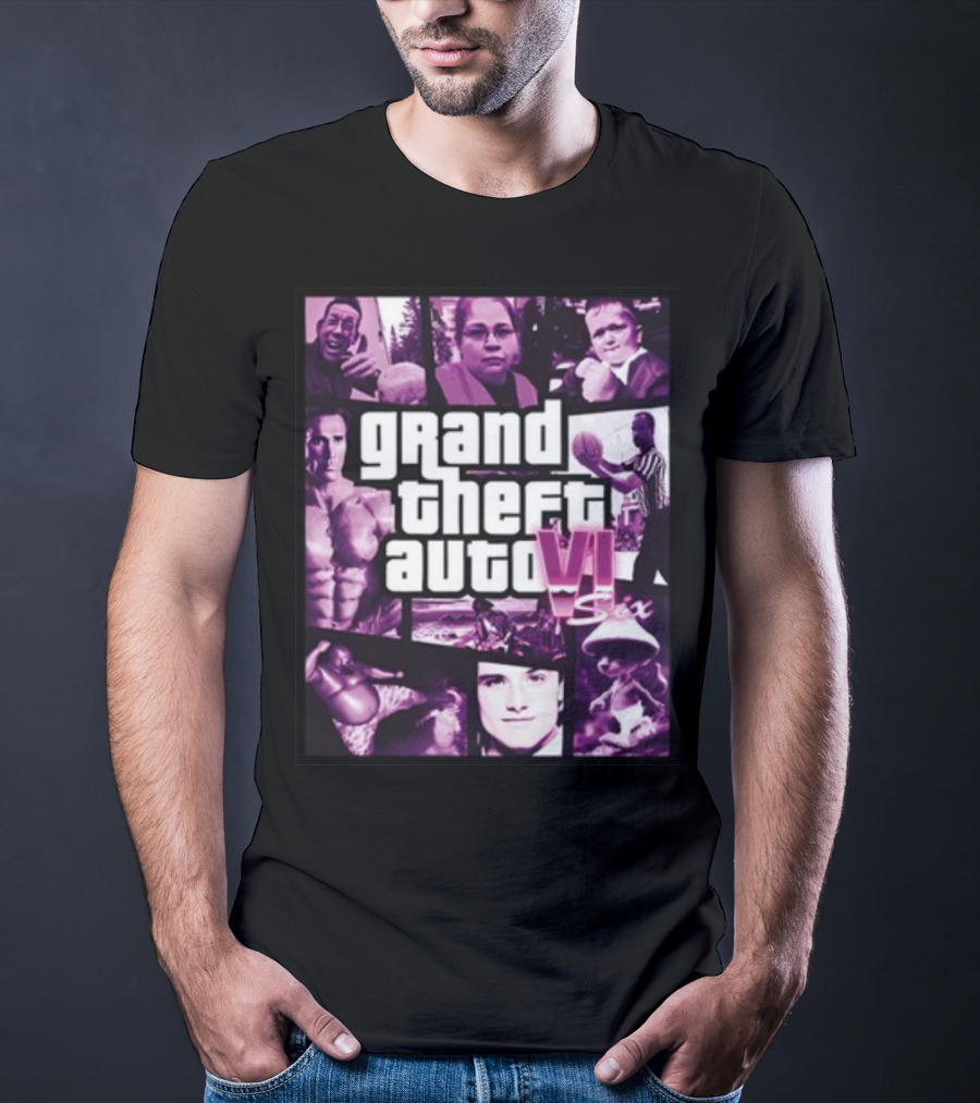 Galleryno8 Grand Theft Auto VI Six Gta 6 T-Shirt
