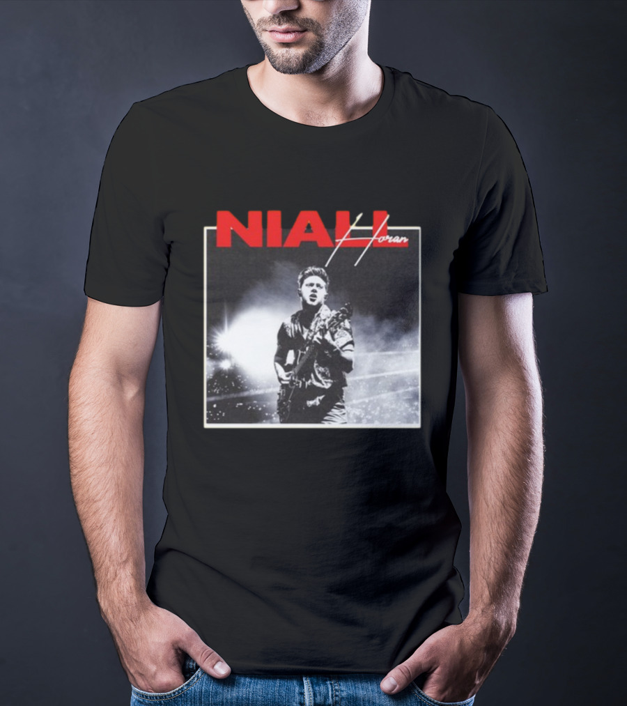 Niall Horan Black And White Concert Performance T-Shirt