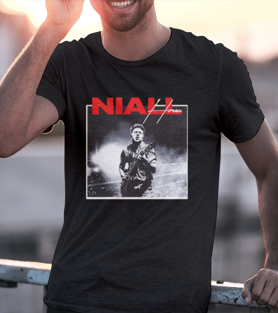Niall Horan Black And White Concert Performance T-Shirt