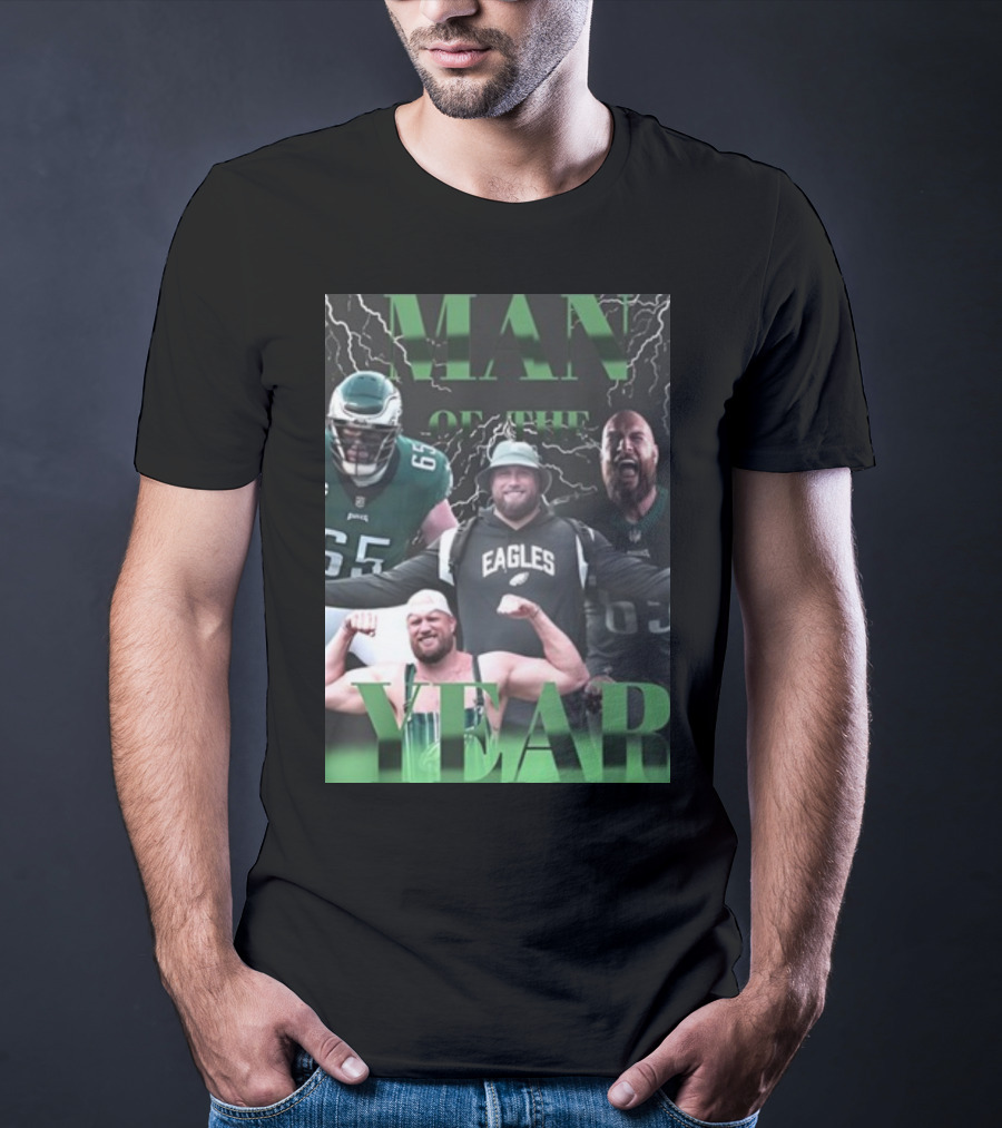 Man Of The Year Eagles Lane Johnson Player T-Shirt