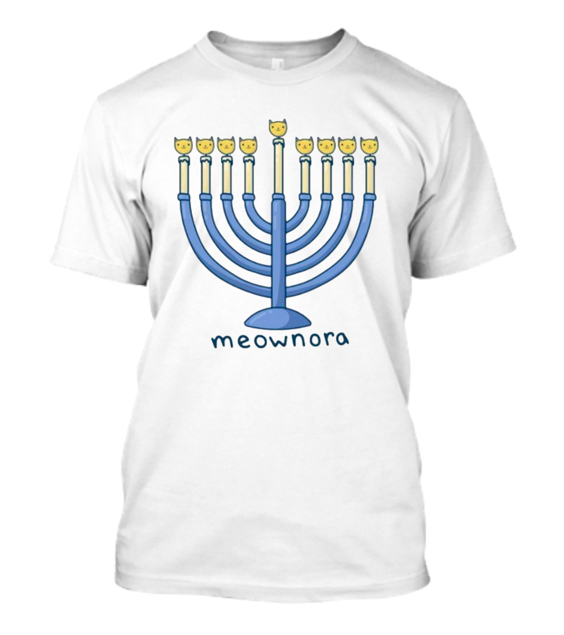 Meownora Cat Menorah Candleholder T-Shirt