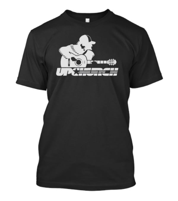 Upchurch Acoustic Guitar Player Silhouette With Star Text T-Shirt