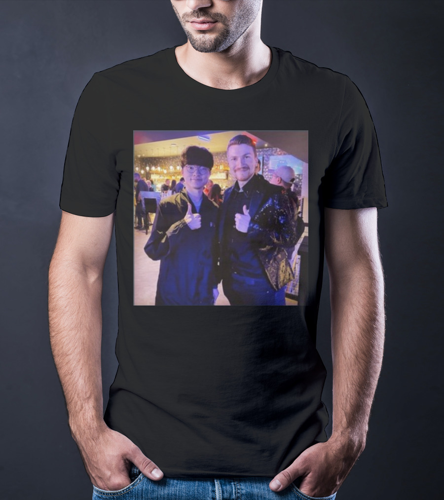 Fabian Mallant With Faker Thumbs Up Photo T-Shirt