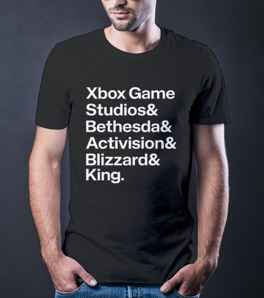 Xbox Game Studios Bethesda Activision Blizzard King Collaboration T-Shirt