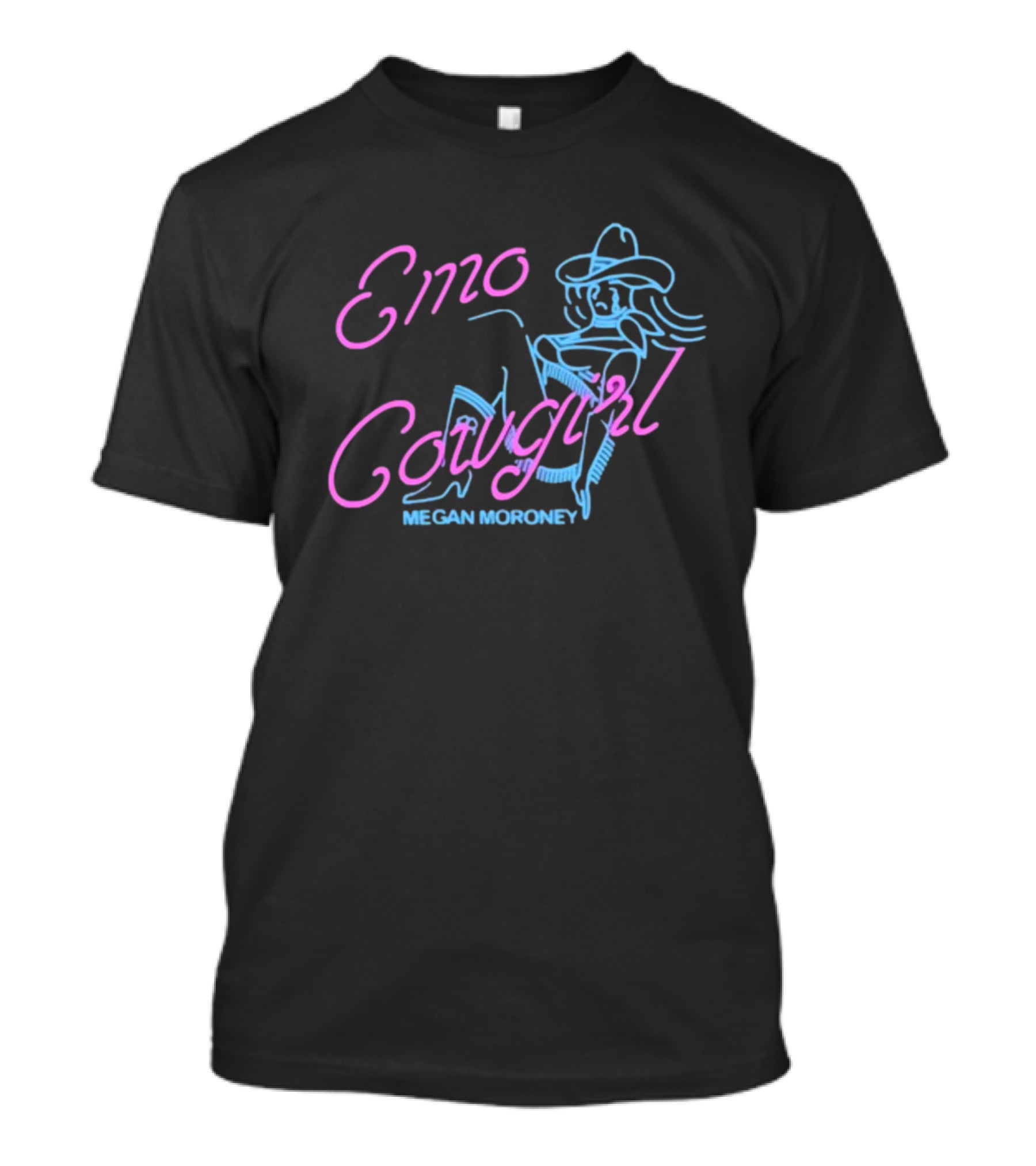 Emo Cowgirl Megan Moroney Vintage Neon Style Drawing T-Shirt