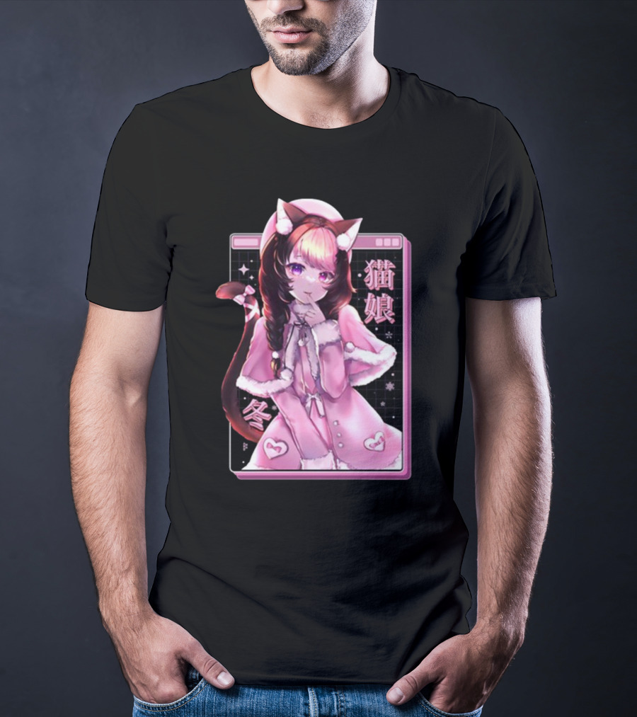 Uwumarket Strawberry Innocent Winter Nekomata Anime Aesthetic T-Shirt