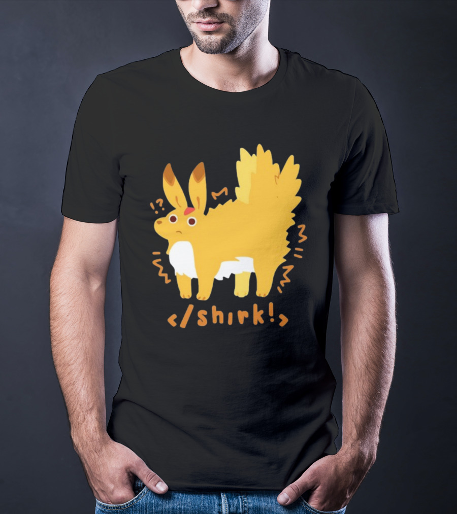 Fenrishion Pokemon Shirk Fluffy Jolteon Parody Quirky T-Shirt