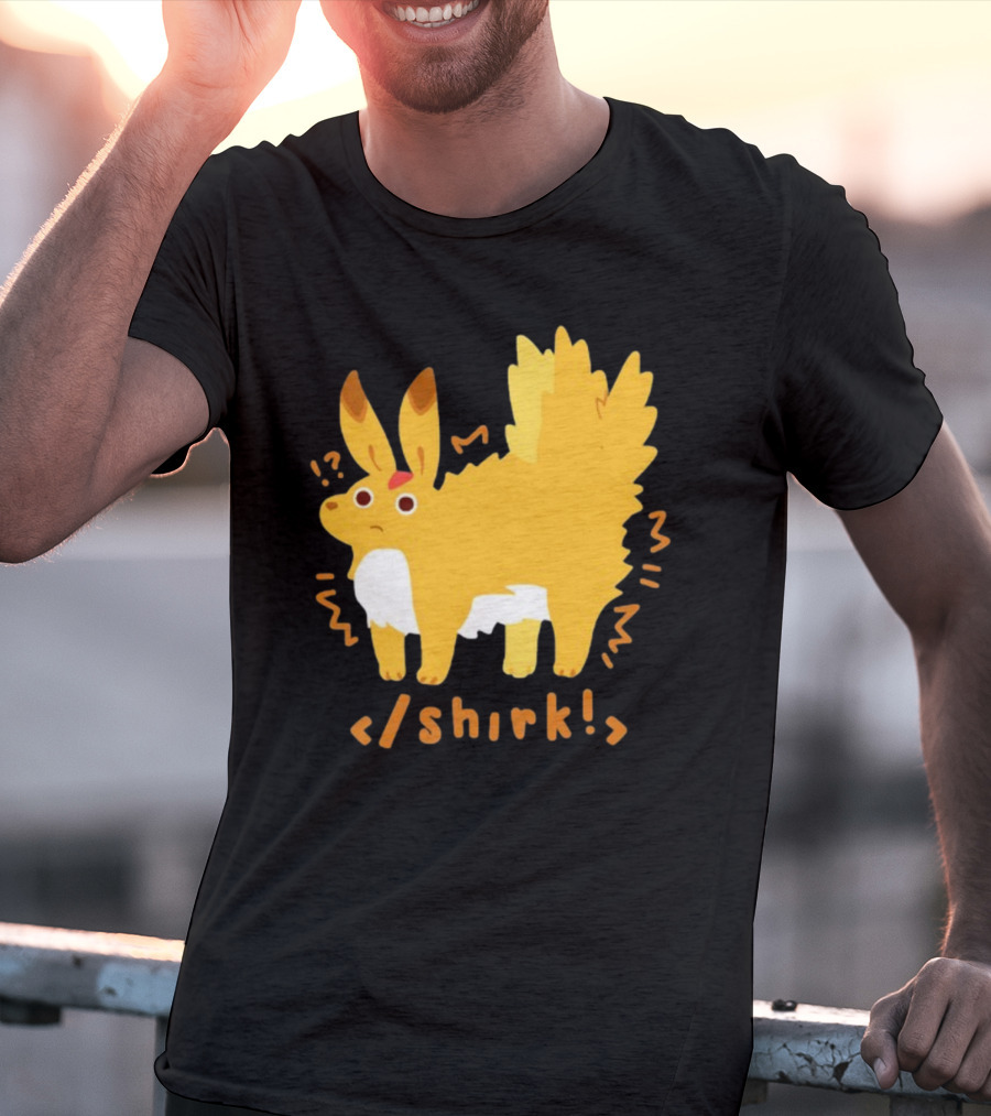 Fenrishion Pokemon Shirk Fluffy Jolteon Parody Quirky T-Shirt