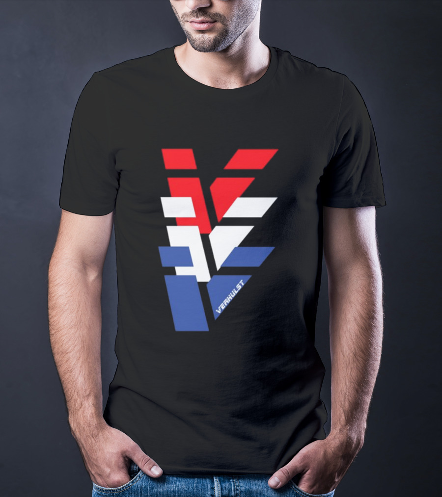 Verhulst Tri-Color Red White Blue V T-Shirt