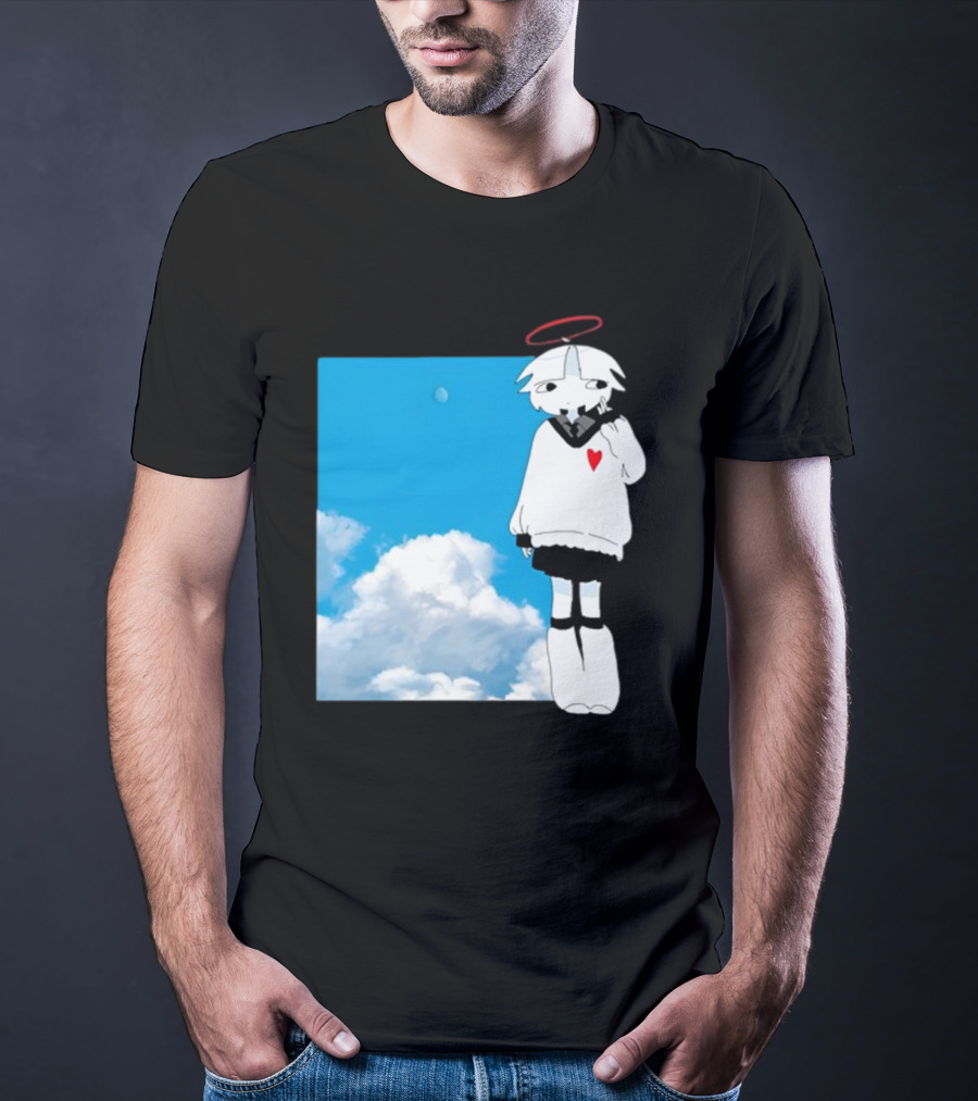 ChewChewer Loving Sky Cute Angel Halo Heart Clouds T-Shirt