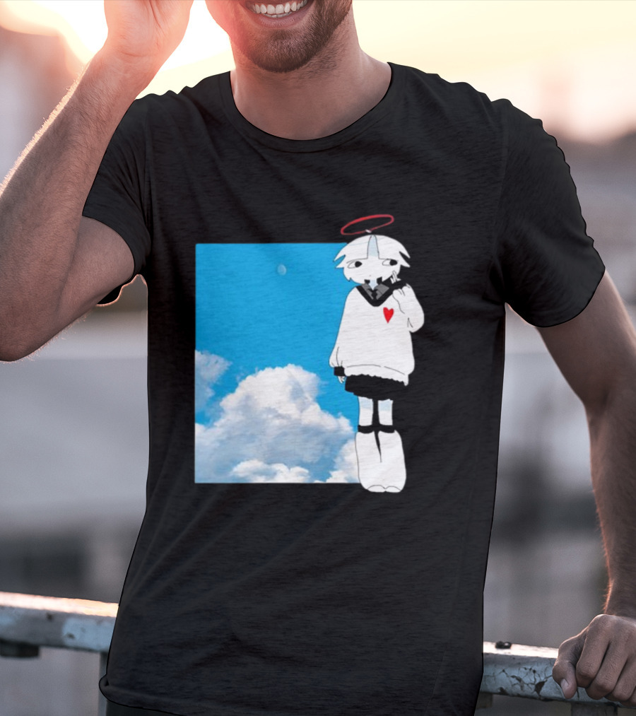 ChewChewer Loving Sky Cute Angel Halo Heart Clouds T-Shirt