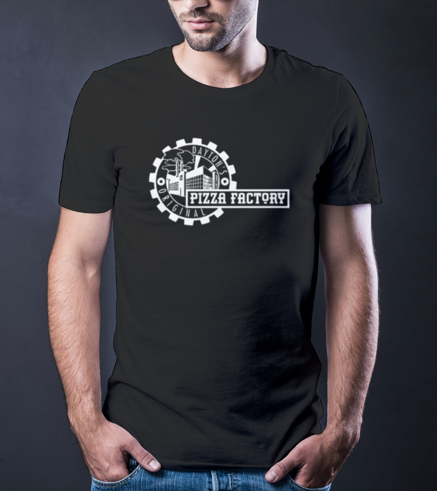 Dayton's Original Pizza Factory Industrial Icon Gear T-Shirt