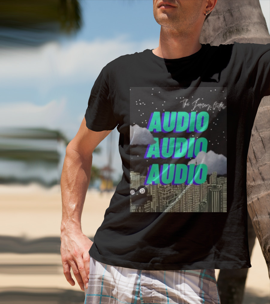 The Jersey Outlaw Audio Audio Audio Cityscape Night Scene T-Shirt