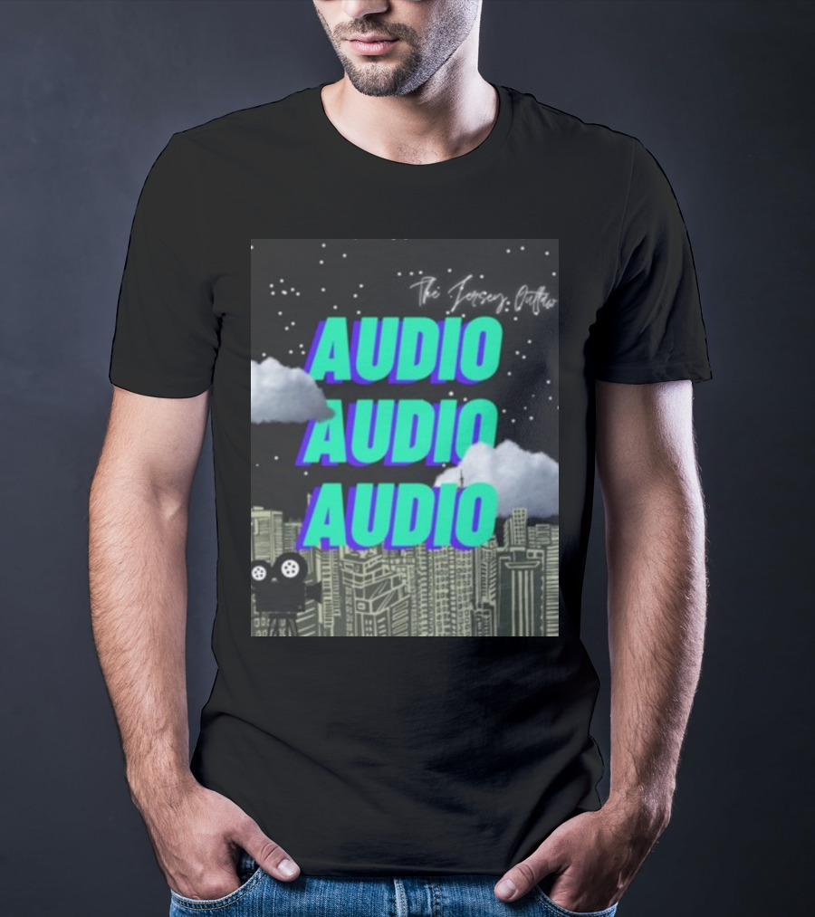 The Jersey Outlaw Audio Audio Audio Cityscape Night Scene T-Shirt