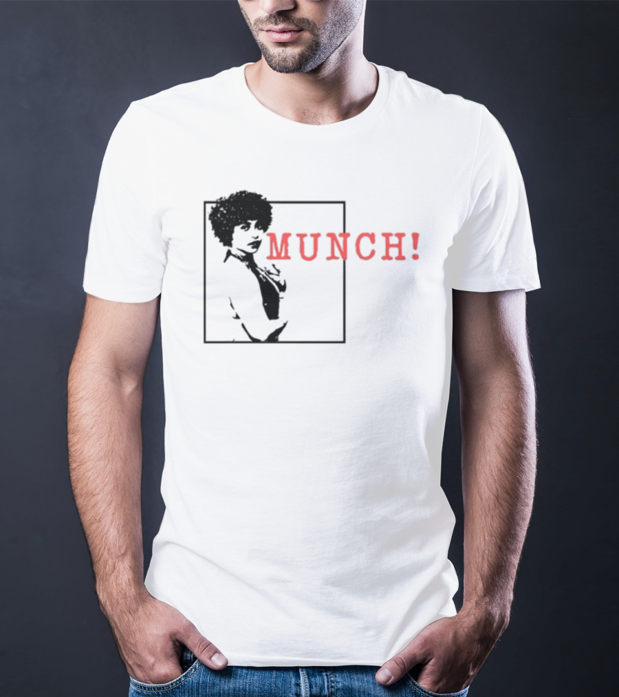 Ylikeapparel Munch Bold Red Text With Figure Image T-Shirt