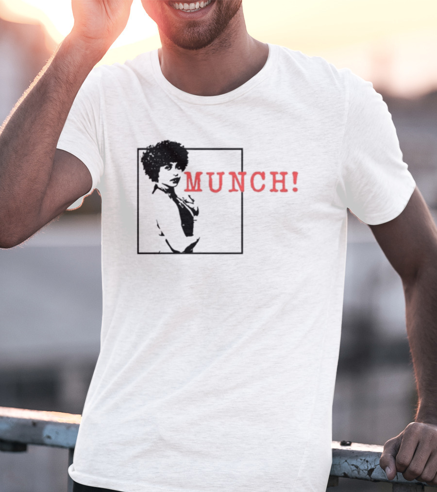 Ylikeapparel Munch Bold Red Text With Figure Image T-Shirt
