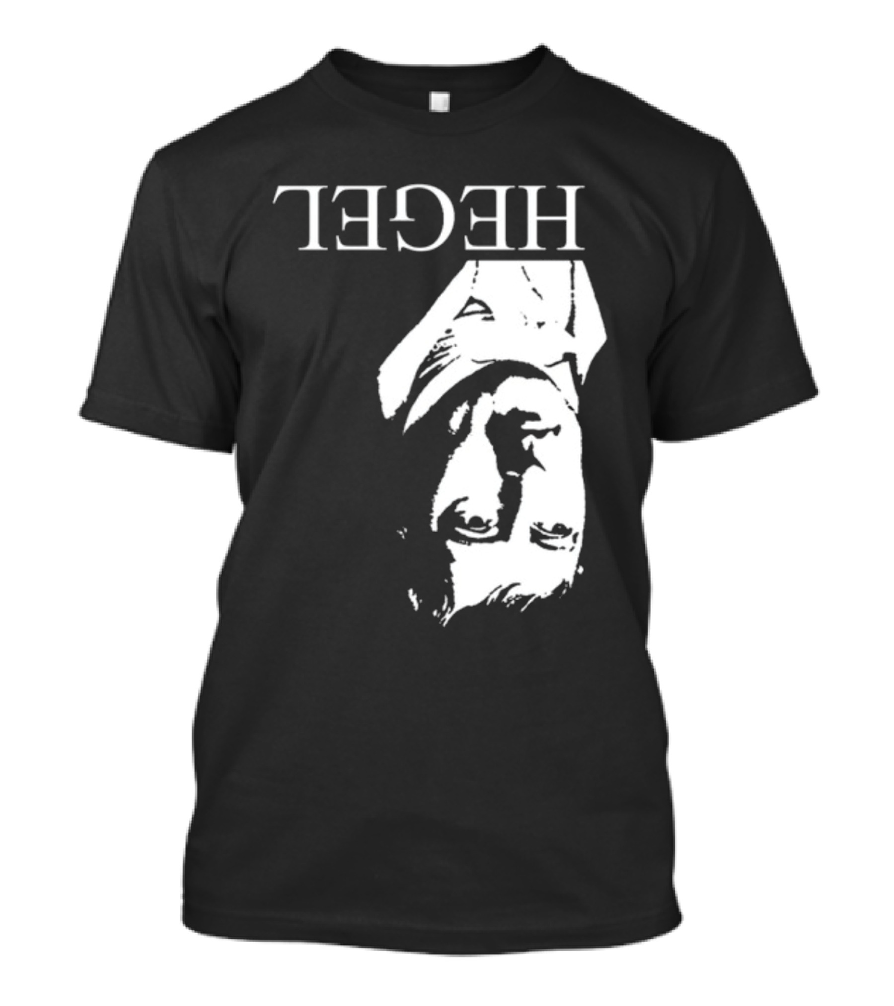 Marx Hegel Upside Down Text Image T-Shirt