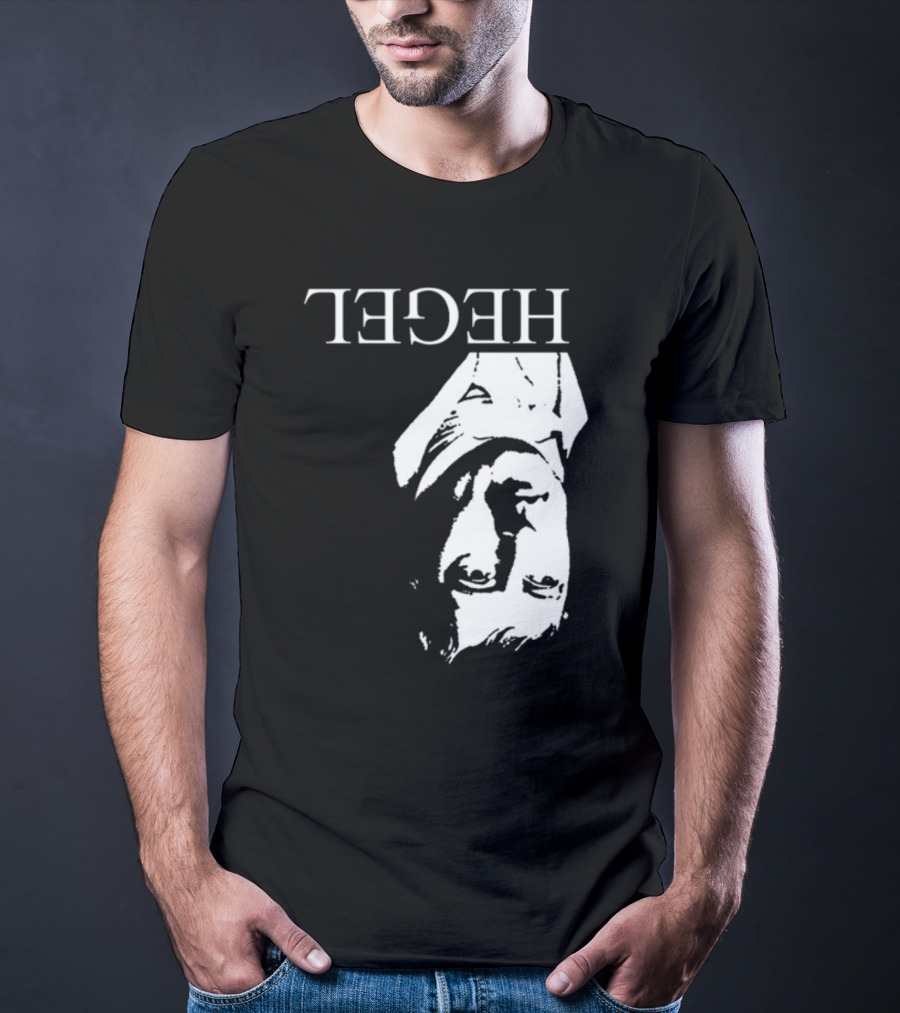 Marx Hegel Upside Down Text Image T-Shirt