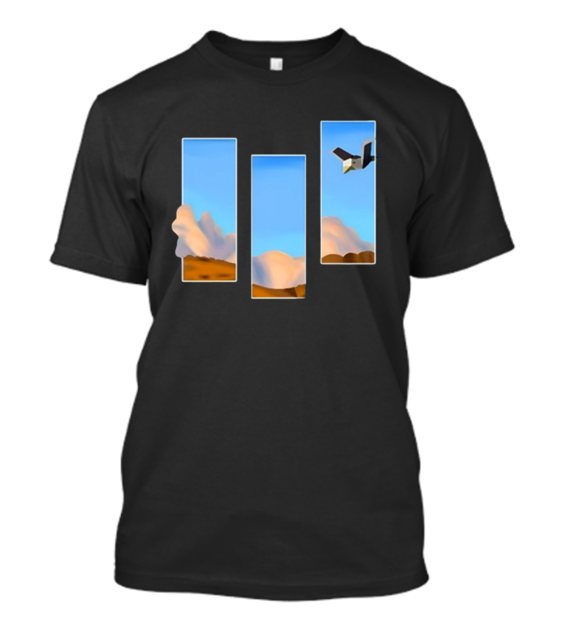 Rae Abroadwaybug Lovejoy Pebble Brain Ep Fanmade Sky And Clouds With Bird T-Shirt