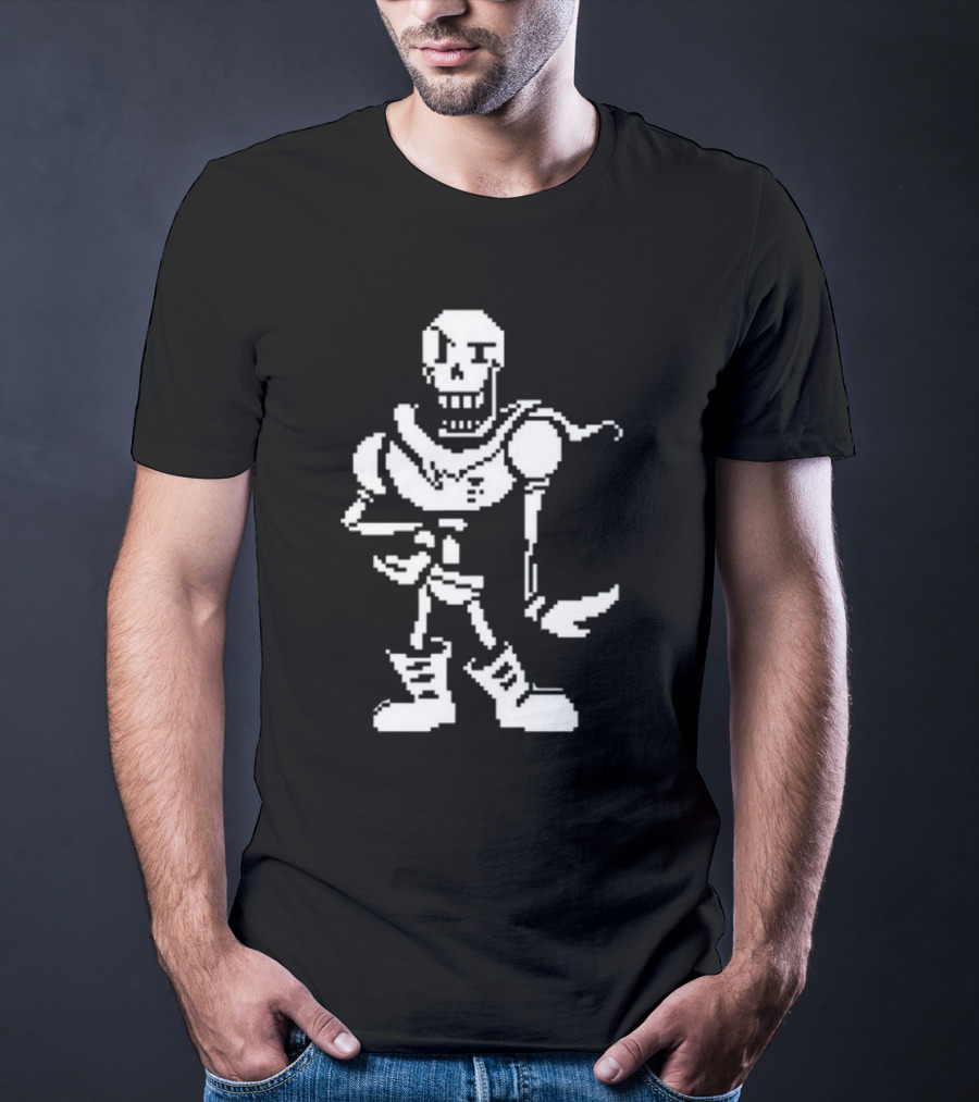 Stillstanningdnp Papyrus Battle Sprite Undertale Character Pixel T-Shirt