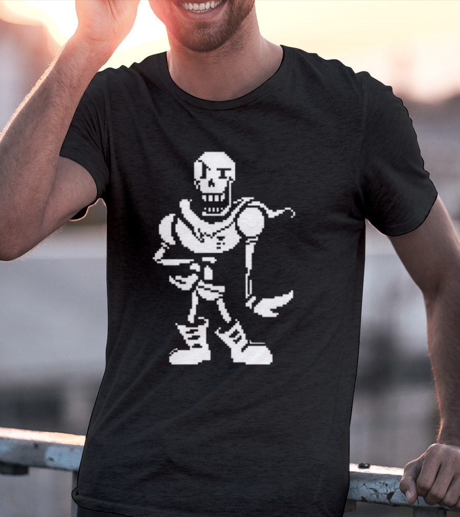 Stillstanningdnp Papyrus Battle Sprite Undertale Character Pixel T-Shirt